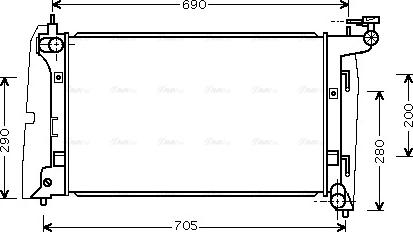 Ava Quality Cooling TOA2290 - Радіатор, охолодження двигуна autozip.com.ua