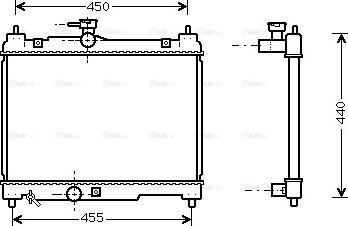 Ava Quality Cooling TOA2251 - Радіатор, охолодження двигуна autozip.com.ua