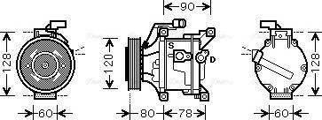 Ava Quality Cooling TOAK447 - Компресор, кондиціонер autozip.com.ua