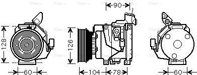 Ava Quality Cooling TOAK437 - Компресор, кондиціонер autozip.com.ua