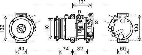 Ava Quality Cooling TOAK628 - Компресор, кондиціонер autozip.com.ua