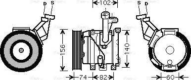 Ava Quality Cooling TO K440 - Компресор, кондиціонер autozip.com.ua