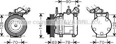 Ava Quality Cooling TO K442 - Компресор, кондиціонер autozip.com.ua