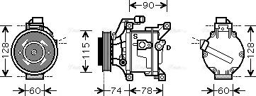 Ava Quality Cooling TO K450 - Компресор, кондиціонер autozip.com.ua