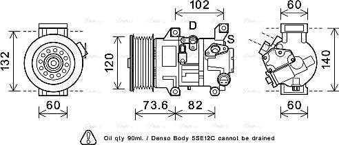 Ava Quality Cooling TOK610 - Компресор, кондиціонер autozip.com.ua