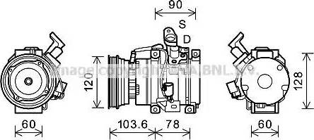 Ava Quality Cooling TOK631 - Компресор, кондиціонер autozip.com.ua