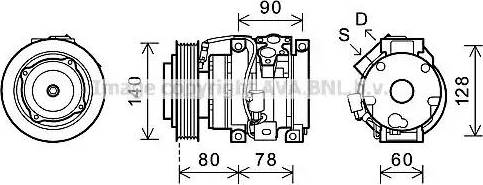 Ava Quality Cooling TOK620 - Компресор, кондиціонер autozip.com.ua