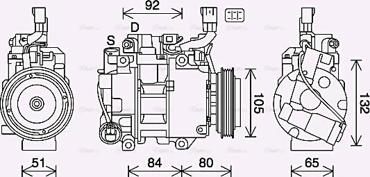 Ava Quality Cooling TOK746 - Компресор, кондиціонер autozip.com.ua