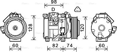 Ava Quality Cooling TOK724 - Компресор, кондиціонер autozip.com.ua