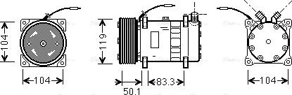 Ava Quality Cooling UVAK051 - Компресор, кондиціонер autozip.com.ua