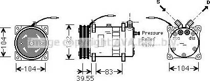 Ava Quality Cooling UVK064 - Компресор, кондиціонер autozip.com.ua