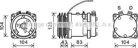 Ava Quality Cooling UVK085 - Компресор, кондиціонер autozip.com.ua