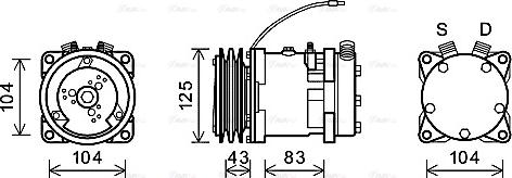 Ava Quality Cooling UVAK085 - Компресор, кондиціонер autozip.com.ua