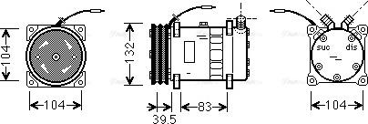 Ava Quality Cooling UVAK034 - Компресор, кондиціонер autozip.com.ua