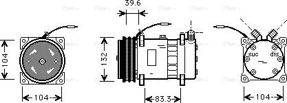 Ava Quality Cooling UVAK111 - Компресор, кондиціонер autozip.com.ua