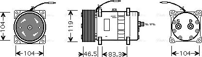 Ava Quality Cooling UVAK123 - Компресор, кондиціонер autozip.com.ua