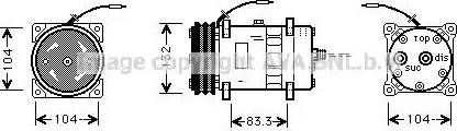 Ava Quality Cooling UVK039 - Компресор, кондиціонер autozip.com.ua