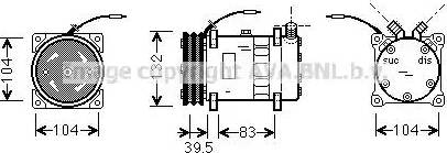 Ava Quality Cooling UVK034 - Компресор, кондиціонер autozip.com.ua