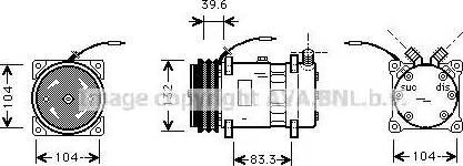 Ava Quality Cooling UVK111 - Компресор, кондиціонер autozip.com.ua