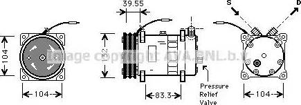 Ava Quality Cooling UVK113 - Компресор, кондиціонер autozip.com.ua