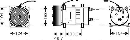 Ava Quality Cooling UVK129 - Компресор, кондиціонер autozip.com.ua