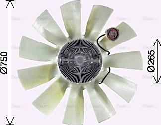 Ava Quality Cooling VLF109 - Вентилятор, охолодження двигуна autozip.com.ua