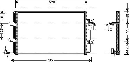 AVA VN5176 - Конденсатор, кондиціонер autozip.com.ua