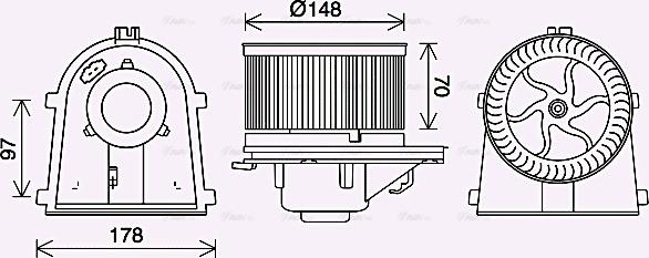 Ava Quality Cooling VN8408 - Вентилятор салону autozip.com.ua