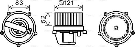 Ava Quality Cooling VN8345 - Вентилятор салону autozip.com.ua