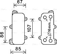 Ava Quality Cooling VN3392 - Масляний радіатор, рухове масло autozip.com.ua