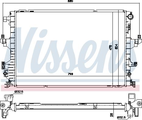 AVA VN2462 - Радіатор, охолодження двигуна autozip.com.ua