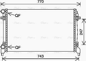 Ava Quality Cooling VN2402 - Радіатор, охолодження двигуна autozip.com.ua