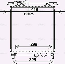 Ava Quality Cooling VN2407 - Радіатор, охолодження двигуна autozip.com.ua