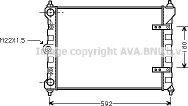 Ava Quality Cooling VN2095 - Радіатор, охолодження двигуна autozip.com.ua