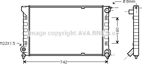 Ava Quality Cooling VN2041 - Радіатор, охолодження двигуна autozip.com.ua