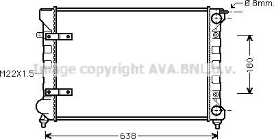 Ava Quality Cooling VNA2048 - Радіатор, охолодження двигуна autozip.com.ua