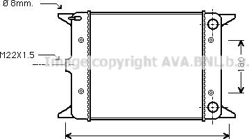 Ava Quality Cooling VN2003 - Радіатор, охолодження двигуна autozip.com.ua