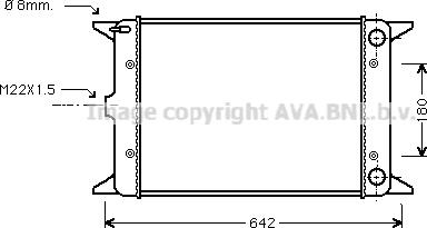 Ava Quality Cooling VN2023 - Радіатор, охолодження двигуна autozip.com.ua