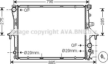 Ava Quality Cooling VNA2198 - Радіатор, охолодження двигуна autozip.com.ua