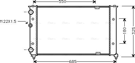 Ava Quality Cooling VN2156 - Радіатор, охолодження двигуна autozip.com.ua