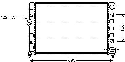 Ava Quality Cooling VN2109 - Радіатор, охолодження двигуна autozip.com.ua