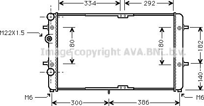 Ava Quality Cooling VN2180 - Радіатор, охолодження двигуна autozip.com.ua