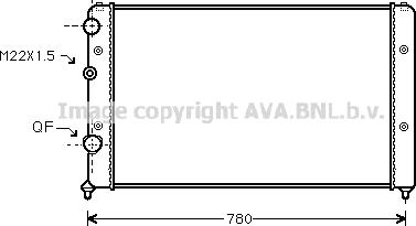 Ava Quality Cooling VN2122 - Радіатор, охолодження двигуна autozip.com.ua