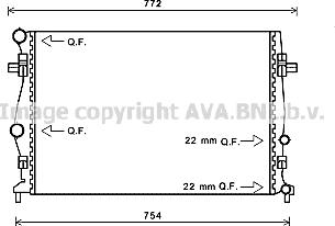 Ava Quality Cooling VN2343 - Радіатор, охолодження двигуна autozip.com.ua