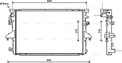 Ava Quality Cooling VN2317 - Радіатор, охолодження двигуна autozip.com.ua