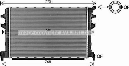 Ava Quality Cooling VN2383 - Радіатор, охолодження двигуна autozip.com.ua