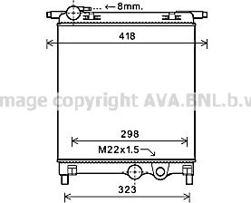 Ava Quality Cooling VN2325 - Радіатор, охолодження двигуна autozip.com.ua