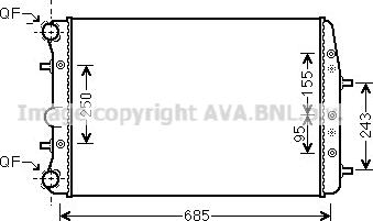 Ava Quality Cooling VN2374 - Радіатор, охолодження двигуна autozip.com.ua