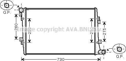 Ava Quality Cooling VN2255 - Радіатор, охолодження двигуна autozip.com.ua