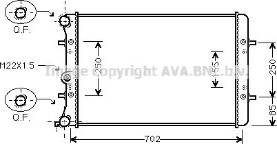 Ava Quality Cooling VN2217 - Радіатор, охолодження двигуна autozip.com.ua